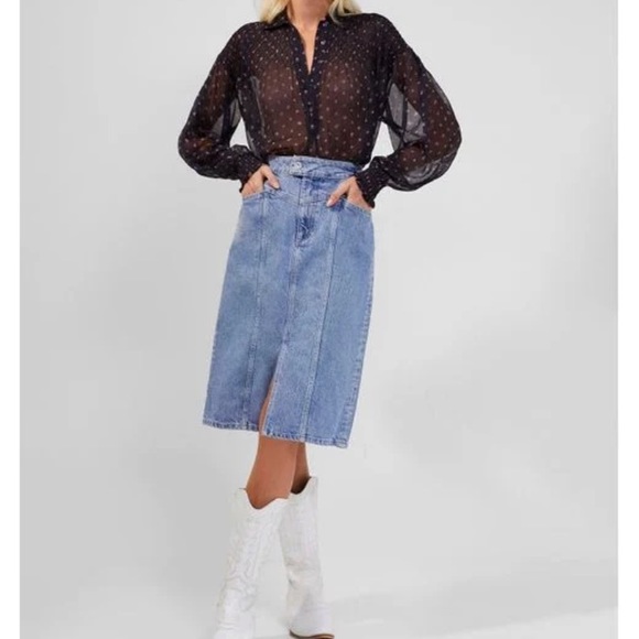 French Connection Augustine Recycled Crinkle Smock Top - Picture 3 of 5